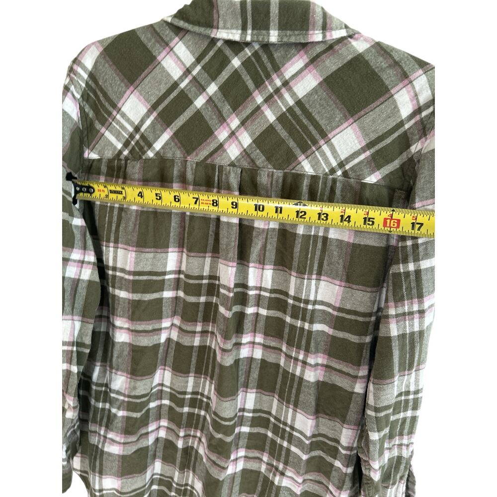 GAP Green and Pink Plaid Shirt Size XL Extra Large Soft - Picture 5 of 5